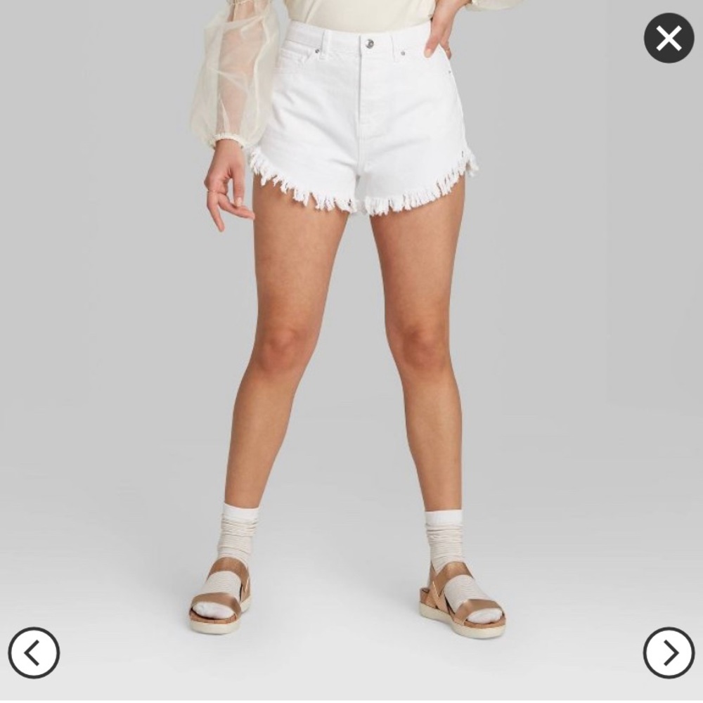 Wild Fable White High Rise Festival Shorts